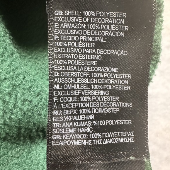 The North Face Fleece 1/4 Zip Pullover Jacket Mens XL  Hunter Green Lightweight - Picture 6 of 7